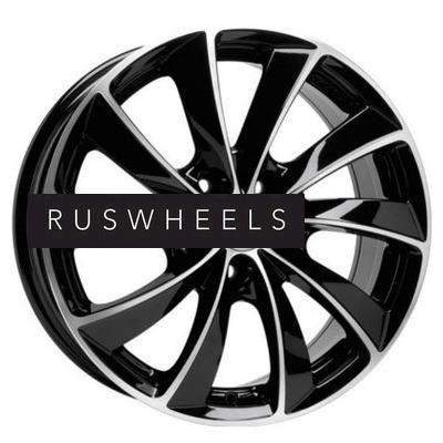 Диски Rial 8x18/5x112 ET35 D66,5 Lugano Diamant black front polished