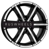 Диски КИК 8x18/6x139,7 ET25 D106,1 Окинава (КС469) Алмаз черный КС469